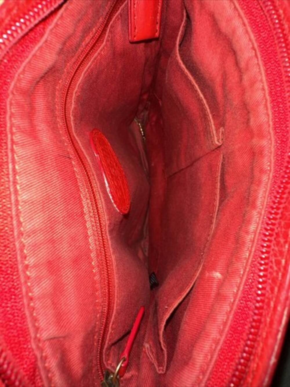 Fossil Morgan Red Pebble Leather Traveler Messenger Crossbody Shoulder Bag - Picture 8 of 9